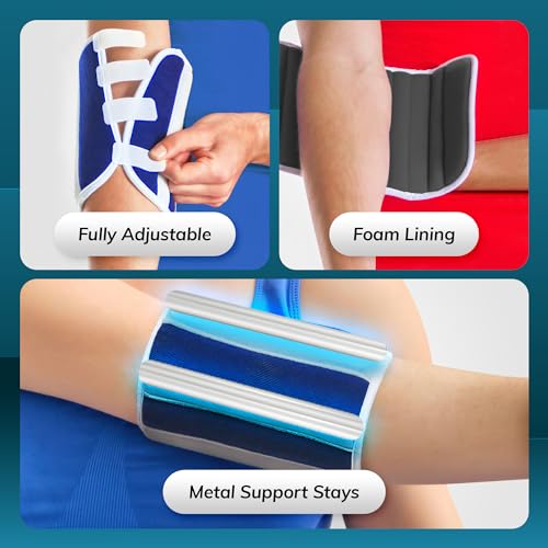 BraceAbility Infant Elbow Immobilizer Splint & Arm Restraint Wrap for Babies | Prevent Thumb Sucking, Face Touching, Scratching, Pulling IV Tubes (XS) XS