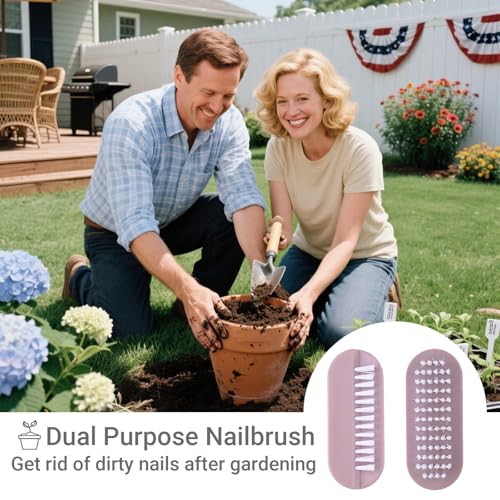 Nail Brush for Cleaning Fingernails 2 Sided Hand Fingernail Scrub Brush with Soft Stiff Bristles Nail Cleaning Brush 4PCS Nail Scrubber Brushes for Men Women Kids