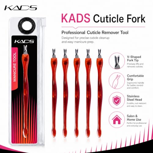 KADS 5Pcs Professional Cuticle Trimmer Cuticle Pusher Cuticle Knife Remover Dead Skin Practical Nail Art Tools