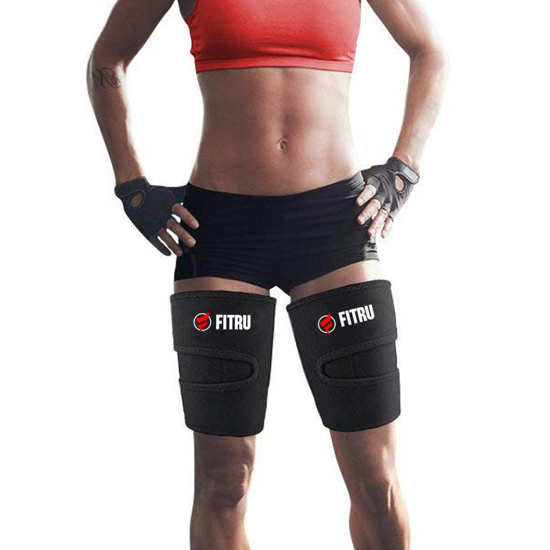 Fitru Premium Thigh Trimmers for Men & Women - Body Wrap Sauna Waist Trainer for Your Legs Pink XL: 35" X 9"