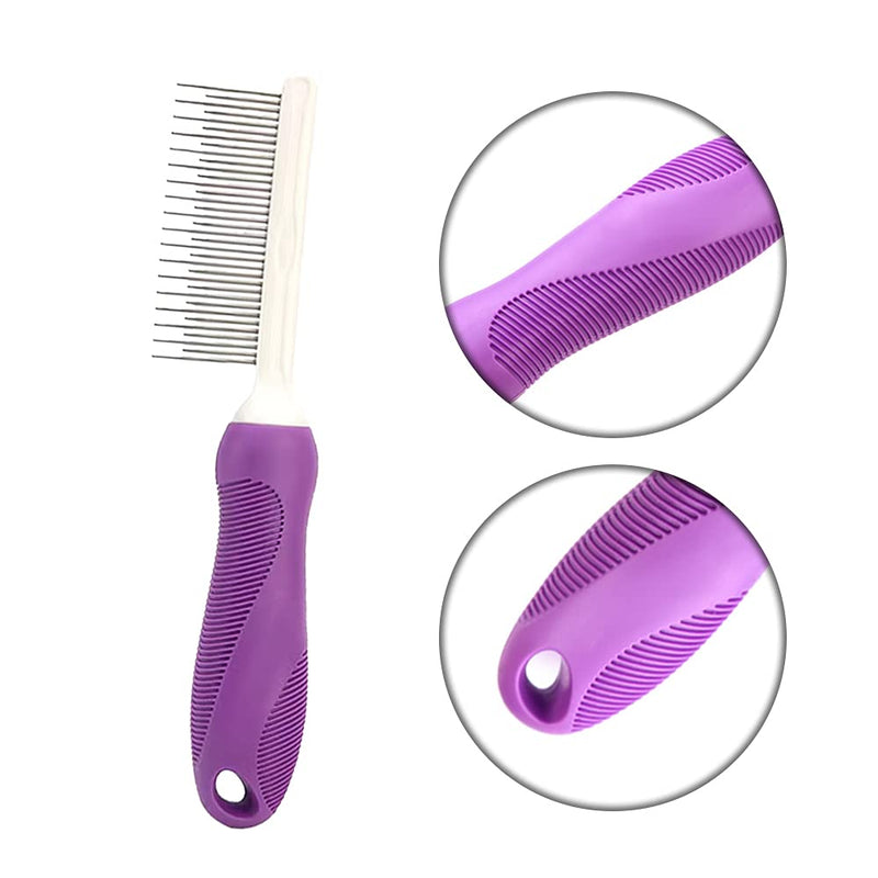 Detangling Pet Hair Comb Pet Grooming Comb Long Stainless Steel Teeth Comb for Dogs Cats - BeesActive Australia