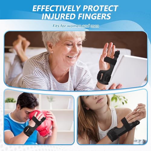 Pinky Finger Splint, Finger Splint for Pinky, Broken Finger, Trigger Finger, Metacarpal Splint Hand Brace, Little Finger Brace for Tendonnitis, Pain Relief, Fits for Left & Right Hand(S) Black S