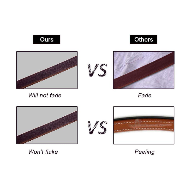 Real Leather Double Dog Leash, No Tangle Dual Dog Leashes with Heavy Duty Shiny Coupler, 5 Feet Pet Training and Walking Leads for 2 Puppies, Small and Medium Dogs, Brown - BeesActive Australia