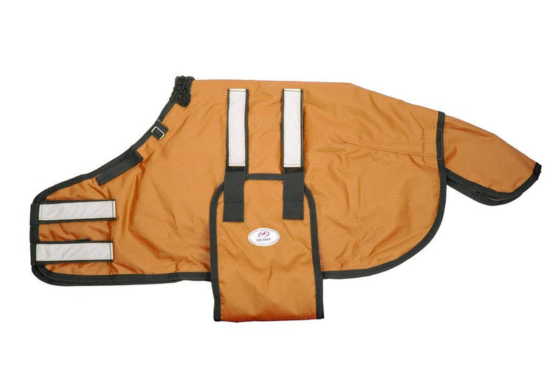 Derby Originals 600D Ripstop Waterproof Reflective Safety Winter Foal and Mini Horse Turnout Blanket 150g Medium Weight Large (42-48 in) Orange - BeesActive Australia