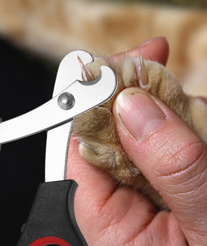 Nail Clipper Trimmer Set for Pet Cats, Dogs, etc., Quick Safety Guard to Avoid Over-Trimming, Stainless Steel Razor Blades, Non-Slip Handle, and Nail File, Professional pet Grooming Tools - BeesActive Australia