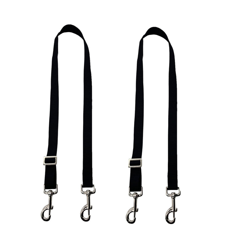 Horse Blanket Sheet Leg Straps， Adjustable Horse Leg Replacement Straps，with Metal Double Swivel Snaps, Adjustable Length from 24 to 42 Inch (Two Side Snaps)，Black 2 PCS Black - BeesActive Australia