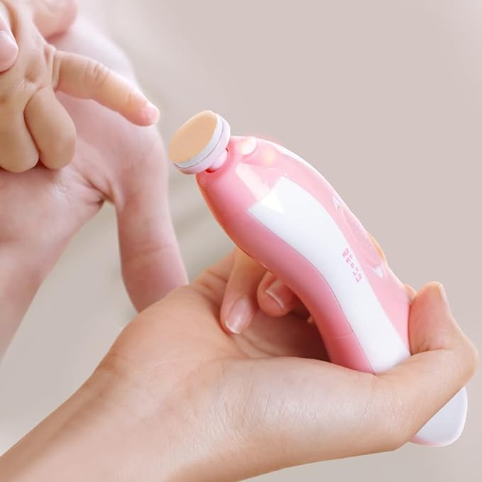 Second Generation Nail Sharpener, Electric Nail Care, Baby Electric Nail Care, Electric Nail File, Nail Care Set, Baby Nail Clippers, 6 Attachments, Coarse Sharpening, Exfoliating Care, LED Light, Low - BeesActive Australia
