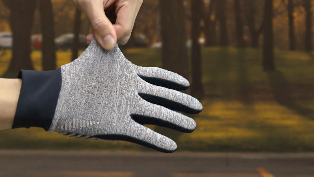 rivmount Lightweight Winter Running Gloves, Touch Screen & Anti-Slip Warm Thermal Glove Liners, Cool Weather Driving Cycling Hiking Biking Walking Sporting for Women Men Gray Medium