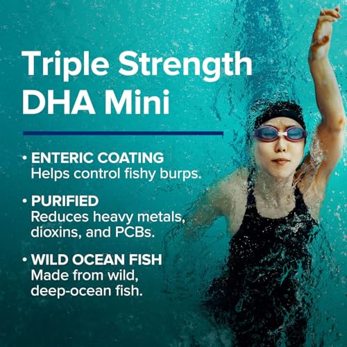 GNC Triple Strength DHA 1000 Mini, Lemon, 90 Count, 45 Servings Old Version