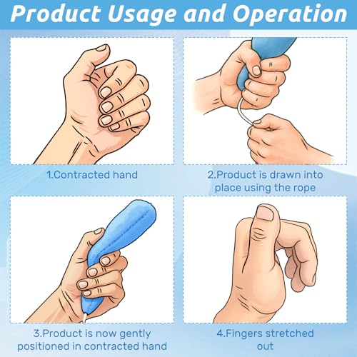 Soulchen 2 Pcs Palm Protector Carrot Hand for Parkinson, Blue