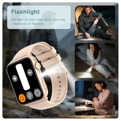 Smart Watch for Men Women, 1.91" HD Fitness Tracker with Bluetooth Calls, 32 FT Waterproof, 24/7 Heart Rate/Sleep Monitor, 120+ Sport Modes, Pedometer, Calories, Smartwatch for Android iOS（Pink） Pink-R30max