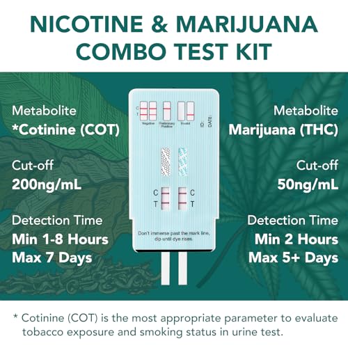Easy@Home 15 Pack Multi-Drug Screen Test, 2 Panel Urine Drug Tests Kit