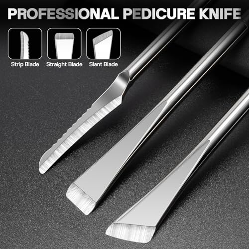 6PCS Ingrown Toenail Treatment Set, Professional Pedicure Tools for Feet, Ingrown Toenail Removal Kit with Leather Case Foot Nail Care Tools Manicure Set for Ingrown Toenails Calluses Corn & Dead Skin 6PCS