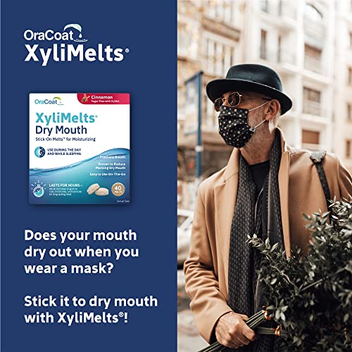 OraCoat XyliMelts Dry Mouth Relief Bundle Mild Mint 100 Count and Cinnamon 40 Count