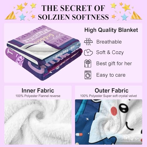 Sozien Dental Hygienist Gifts Blanket - Graduation & Student Gift, 60"x50" Dental Hygienist - Purple 50‘’x60‘’