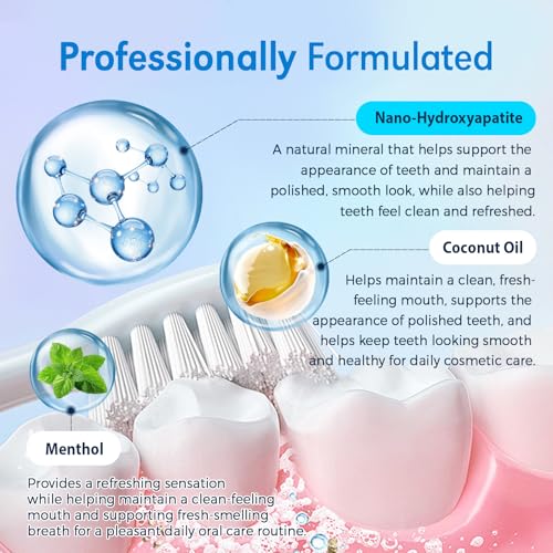 Enamel-Safe Teeth Whitening Powder - Hydroxyapatite - Gentle on Teeth - No Sensitivity Formula - Removes Stains - Long-Lasting Freshness - Breath Freshening Whitening Powder- 15g Blue 15