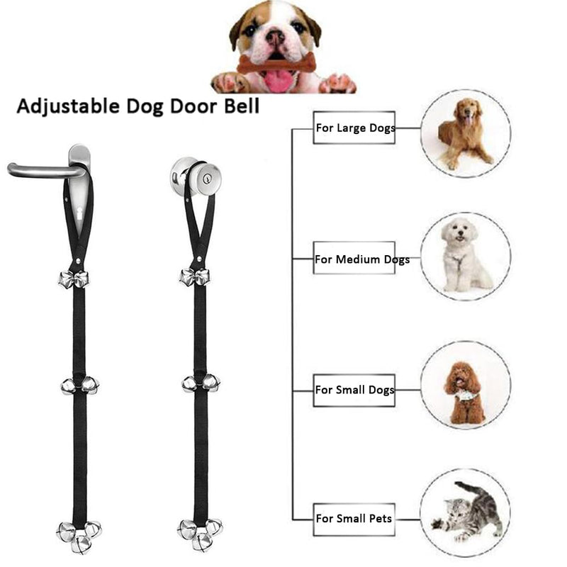 Weimostar Hot Pink Dog Bells to Go Outside, Adjustable Dog Door Bell, Puppy Training Bell for Dogs to Ring to Go Potty, Dog Doorbell with 7 Extra Loud Bells for XS Small Medium Large Dogs One Size - BeesActive Australia