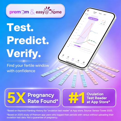 Easy@Home Ovulation & Pregnancy Test Strips Combo Kit, 100 LH + 20 hCG 120 Count (Pack of 1)