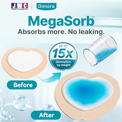 Dimora Sacrum Silicone Foam Dressing Bedsore Bandages 7"x7" (20 PCS) 7" x 7" (20 PCS)