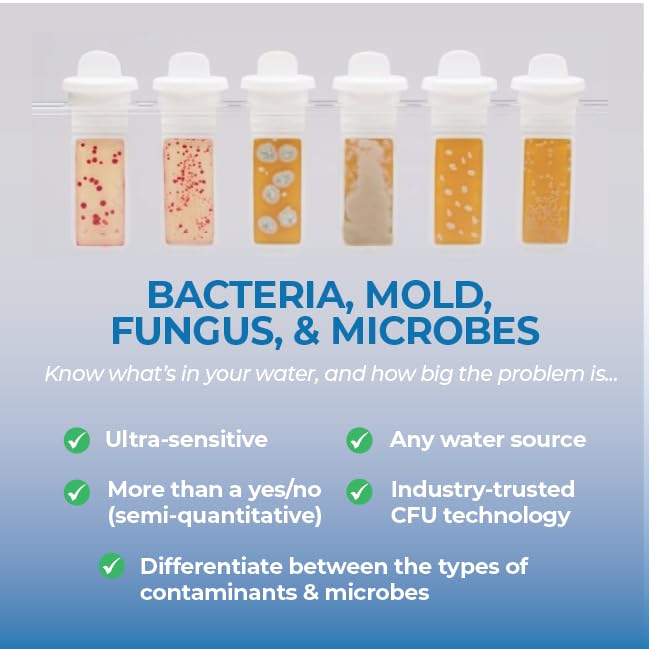 Drinking Water Test Kit, Detekt (USA) DIY for Lead, Bacteria, Mold & pH 1 Water Sample