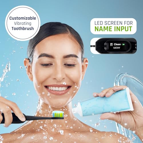 Electric Toothbrush for Adults, Battery Operated Rechargeable Sonic Toothbrush, Travel Tooth Brush Set with 4 Replacement Toothbrush Heads & Case, Wireless Charging Lasts 90 Days, White