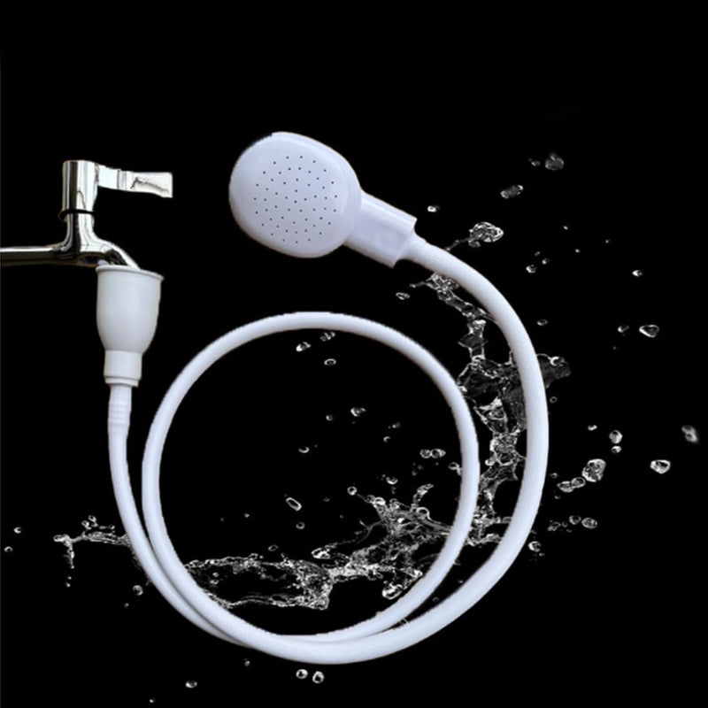 Spray Rubber Hose Attachment With Hose Clamp and Scrubber Brush,Portable Sink Hose Faucet Sprayer for Dog,Pets,Bathing Baby,Washing Hair,Rinsing Vegetables brush B - BeesActive Australia