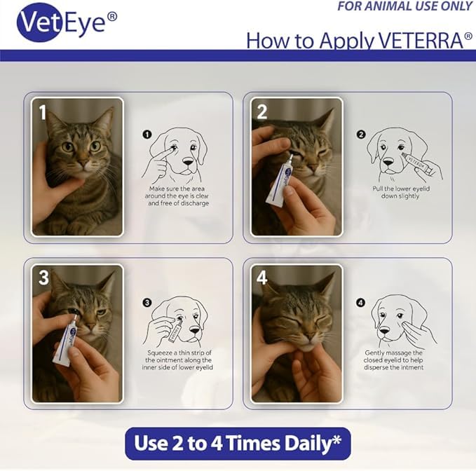 Pet Eye Cream Health for Dogs, Cats, Cattle, Sheep, Horse, Bird 10 Gr 0.35 Oz 1 Tube