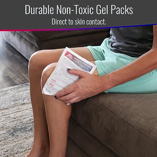 DMI Hot & Cold Reusable Gel Compress, Microwavable, Relieves Swelling and Pain, Increases Blood Flow, Warms Cold Hands & Feet, Ideal for Emergency First Aid, Pack of 2, One Small and One Large Pack