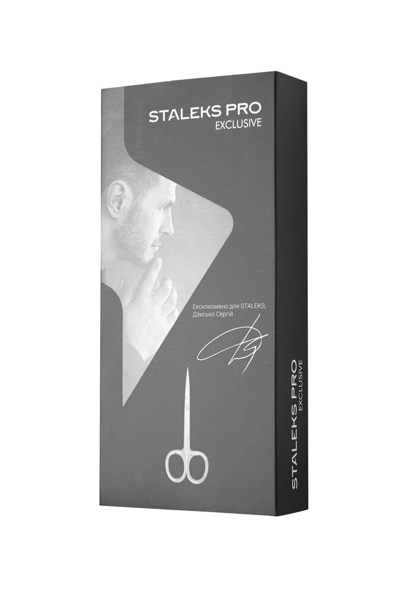 Staleks Exclusive 21 Type 1 Hook-shaped blade Cuticle Scissors (Magnolia) – Enhanced Visibility, Medium Handles - BeesActive Australia