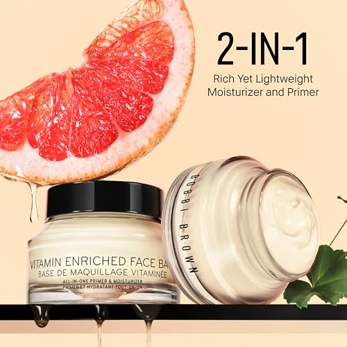 Bobbi Brown Vitamin Enriched Face Base | 2-in-1 Moisturizer & Hydrating Primer | With Shea Butter, Hyaluronic Acid, & Vitamins Travel Size - 0.5 Fl Oz Original Formulation