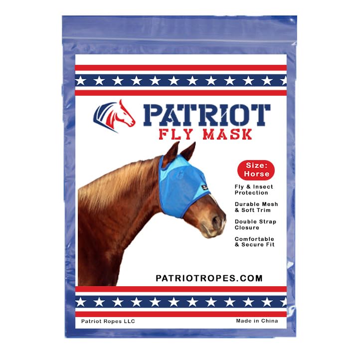 Patriot Horse Fly Mask Blue - BeesActive Australia