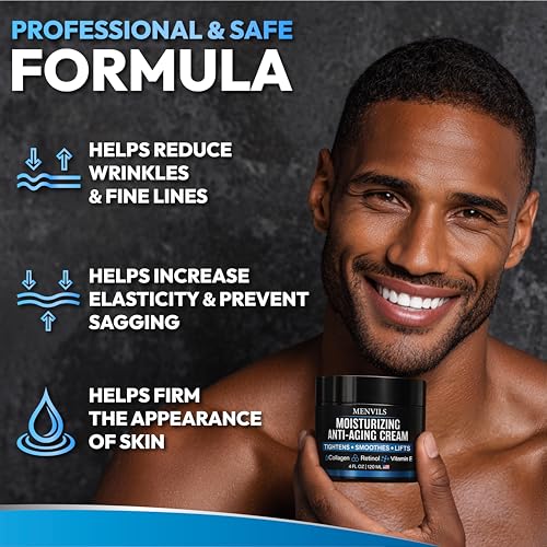 (2 Pack) Mens Face Moisturizer Cream - 8 OZ - Anti-Aging & Wrinkle Cream 8 Ounce (Pack of 1)