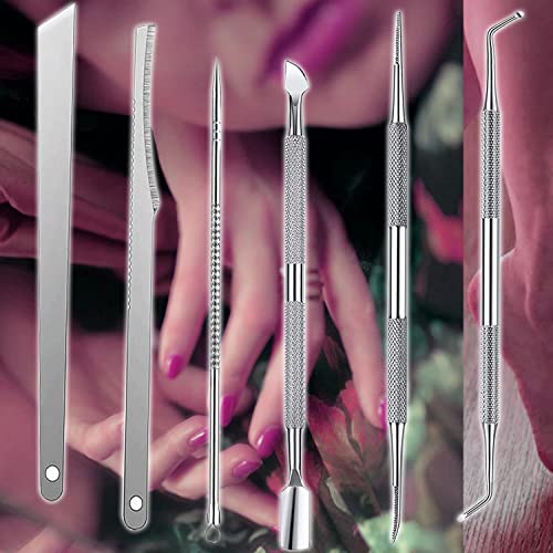 6pcs Ingrown toenail Tool, Toenail File and Lifters Natural color