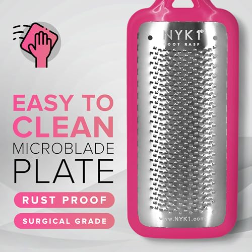 NYK1 RUSTPROOF Foot File Callus Remover for Feet | Pink Pink Megafile