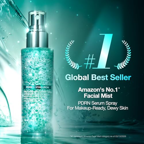 Anua PDRN Collagen Glow Facial Serum Spray, 3.38 fl oz 3.38 Fl Oz (Pack of 1)