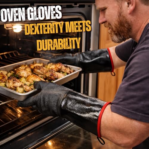 BBQ Gloves Heat Resistant for Cooking & Pitmasters, Grilling & Smoker Meat