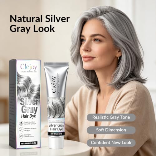 Silver Hair Dye – 2-in-1 Color & Conditioner for Light Hair Grey 2 pack