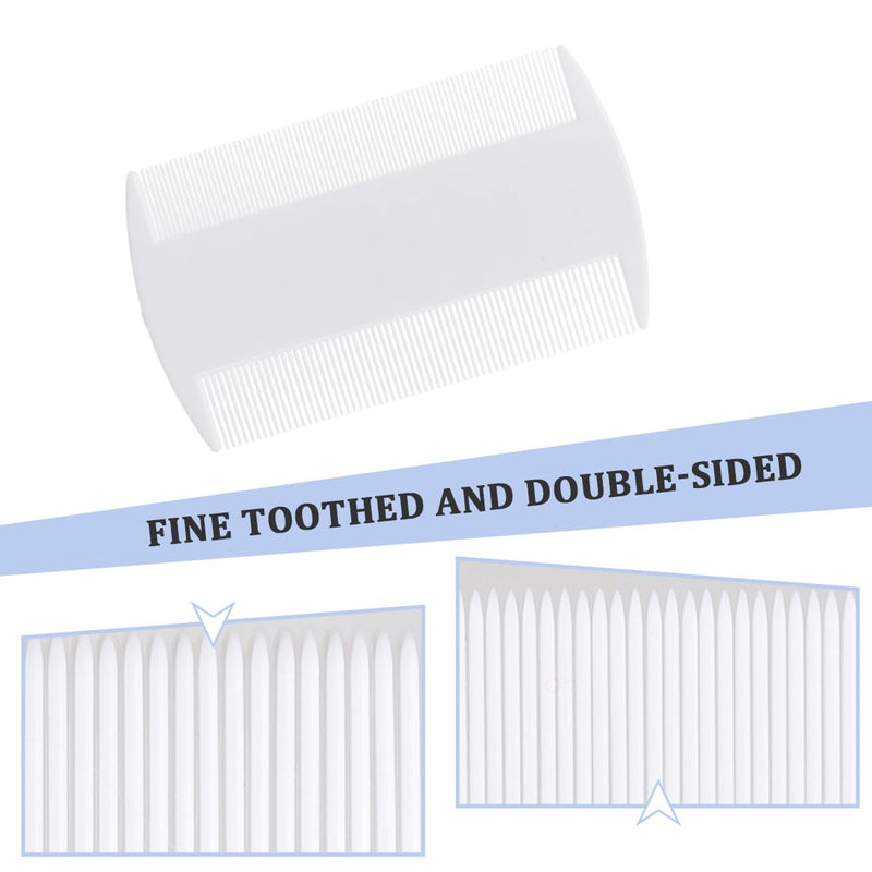 Pack of 6 plastic lice combs, fine-toothed head lice comb, double-sided nit comb, double-sided nit combs, durable and effective against head lice, lice combs, extra fine for cats and dogs - BeesActive Australia