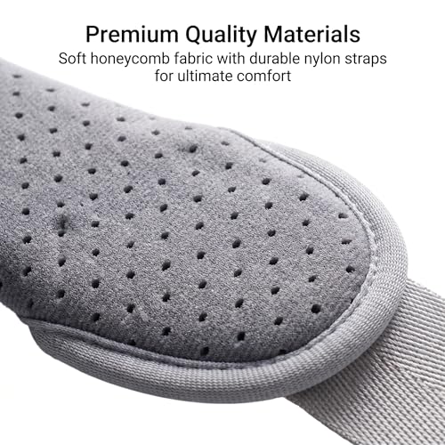 Kids Arm Sling, Adjustable X-Cross Shoulder Immobilizer with Breathable Mesh Padding for Broken Fractured Arm Wrist Elbow Injury, Left Right Universal, Gray, S