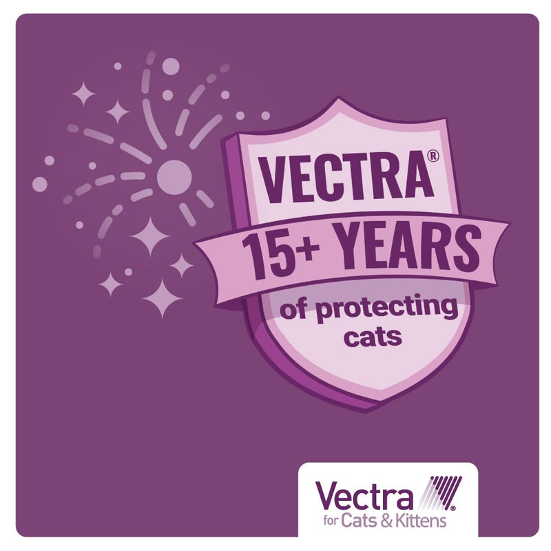 Vectra for Cats & Kittens Flea Treatment & Prevention for Small Cats (2-9 lbs.) 3-Month Supply 3 Pack