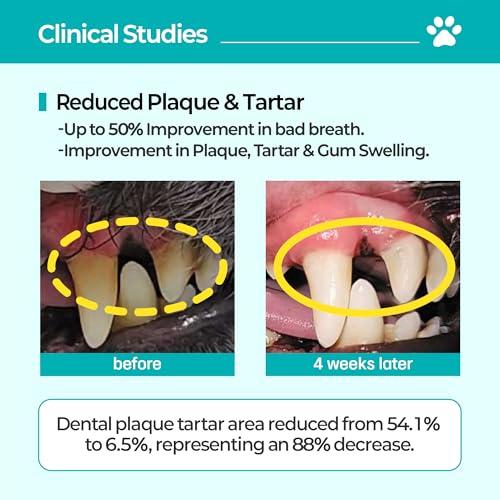 Dissolving Dog Dental Strips with Probiotics for Teeth Cleaning 30 Count