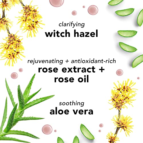 Mario Badescu Alcohol Free Witch Hazel Facial Toner for Aging Skin, Infused with Lavender/Rose Water and Aloe Vera, Face Toner for Combination or Dry Skin, 8 Fl Oz Rosewater