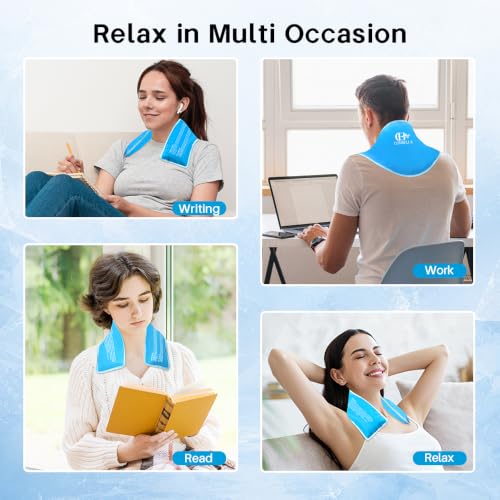 Reusable Hot/Cold Neck Ice Pack Wrap for Neck/Shoulder Pain Relief