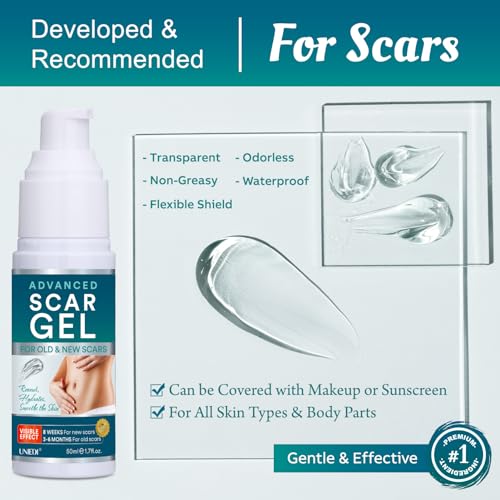 Scar Gel, Scar Cream, Advanced Scar Gel for Surgical Scars, Scar Cream for Surgical Scars, C-Section, Tummy Tuck, and Keloid 50g