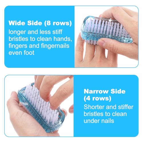 2PCS Two Sided Nail Brush Scrub Fingernail Brushe,with Non Slip Grip