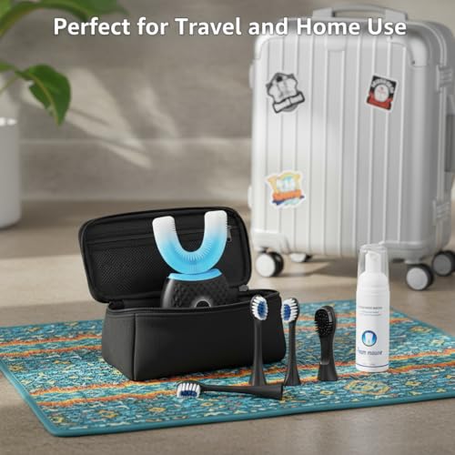 U-Shaped Electric Toothbrush – Comfort-Focused Design with Secure Grip for Daily Oral Hygiene at Home (Black)