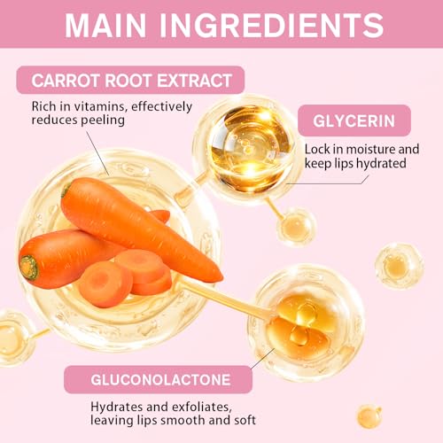 PHA 5% Exfoliating Lip Serum – Overnight Leave-On Treatment for Dry, Cracked Lips, Hydrating Lip Exfoliator & Primer for Smoother, Softer, Plump-Looking Lips (1) 1
