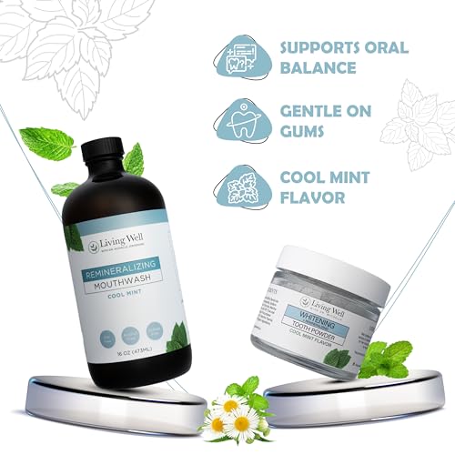 Remineralizing & Whitening Bundle, Hydroxyapatite Tooth Powder & Mouthwash