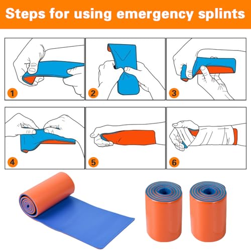 First Aid Splint 36" X 4.3",Emergency Splint Kit for Arm Leg Broken Bones Fracture,Ideal for Sports, Home, First Aid Refill and Pets (3 pack combo)