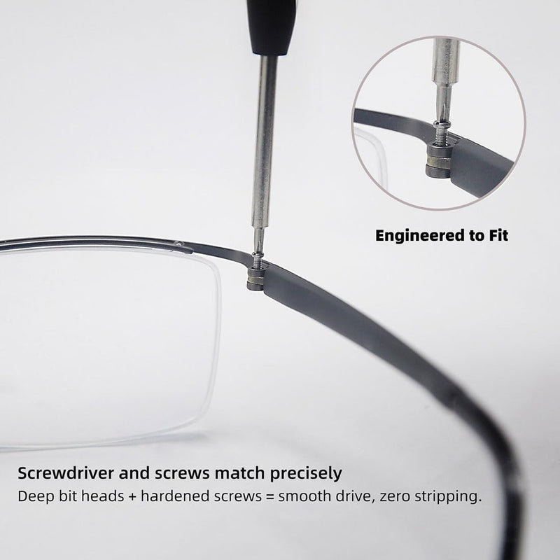 Eyeglass Repair Kit with Anti Slip Glasses Nose Pad Replacement and Glasses Screws, Tool Kits for Sunglass, Eye Glass Repairing Kit with Eyeglass Screws and Nose Pads, Eye Glass Screwdriver Kits - BeesActive Australia